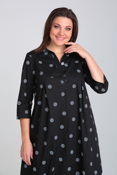 Платье Michel chic 2102 черный-круги - фото 2