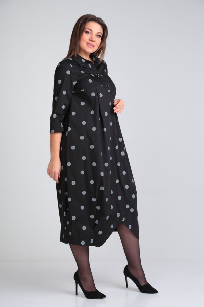 Платье Michel chic 2102 черный-круги - фото 6