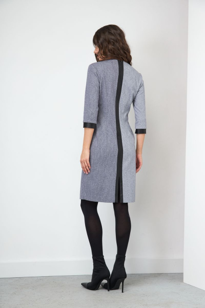 Платье прилегающего силуэта с контрастными принтами Ларс Стиль 727 - фото 4